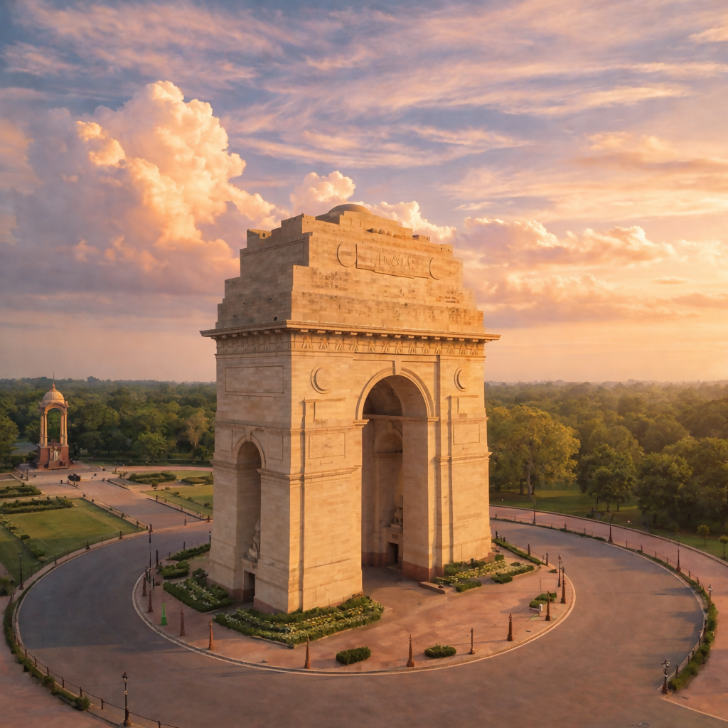 India Gate - Delhi India - Asia - Rendered - Digital File Digital My Custom Designs PDF