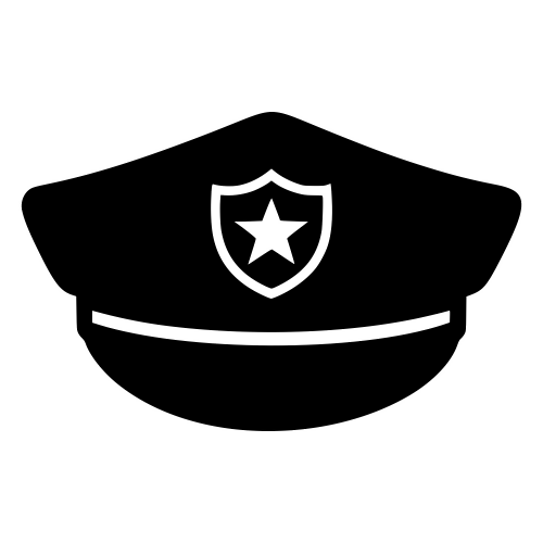 Police Hat Silhouette - Vector Graphics - Digital File Digital My Custom Designs PDF