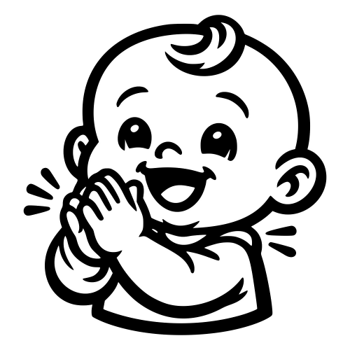 Baby Clapping Hands - Vector Graphics - Digital File Digital My Custom Designs PDF