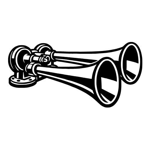 Big Rig Horn Illustration - Vector Graphics - Digital File Digital My Custom Designs PDF