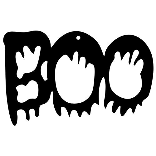 Halloween Decor - Boo Cut Out Hanger - Digital File Tumbler My Custom Designs