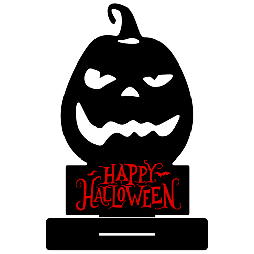 Halloween Decor - Happy Halloween Display Stand - Digital File Tumbler My Custom Designs