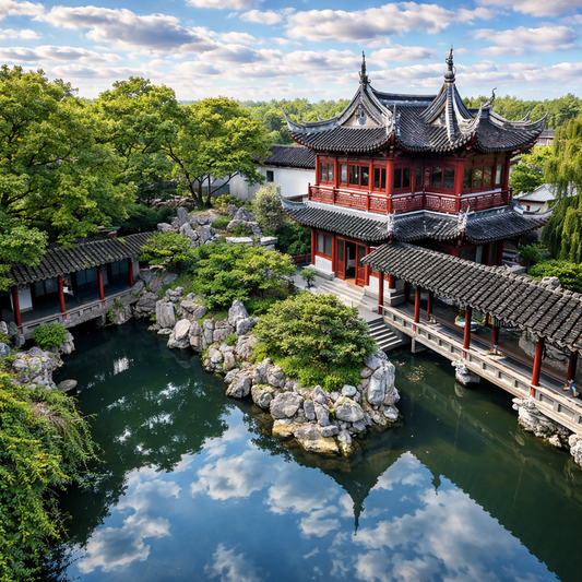 Yu Garden - Shanghai China - Asia - Rendered - Digital File Digital My Custom Designs PDF