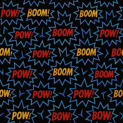 Gaming and Pop Culture - Superhero Comic Boom-Pow Bursts - Pattern - Digital File Digital My Custom Designs PDF