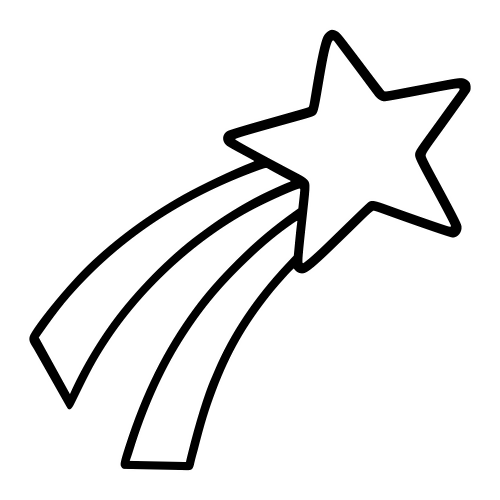 Shooting Star Outline - Digital File - XCS Friendly Digital My Custom Designs PDF