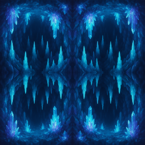 Nature and Landscape - Crystal Cave Walls With Luminous Stalactites - Pattern - Digital File Digital My Custom Designs PDF