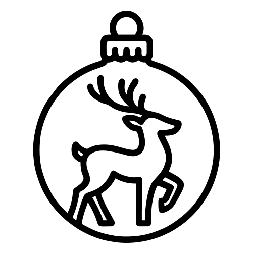 Reindeer Silhouette Ornament - Digital FIle - XCS Friendly Digital My Custom Designs PDF