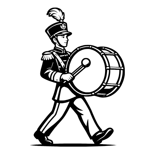 Marching Band Outline - Vector Graphics - Digital File Digital My Custom Designs PDF
