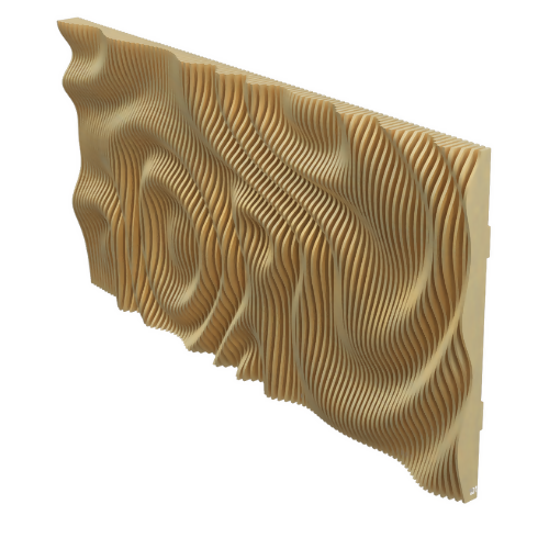 Wave Overload - Ripple Wall Design - Digital File Digital My Custom Designs ZIP File - 3DM - DWG - DXF