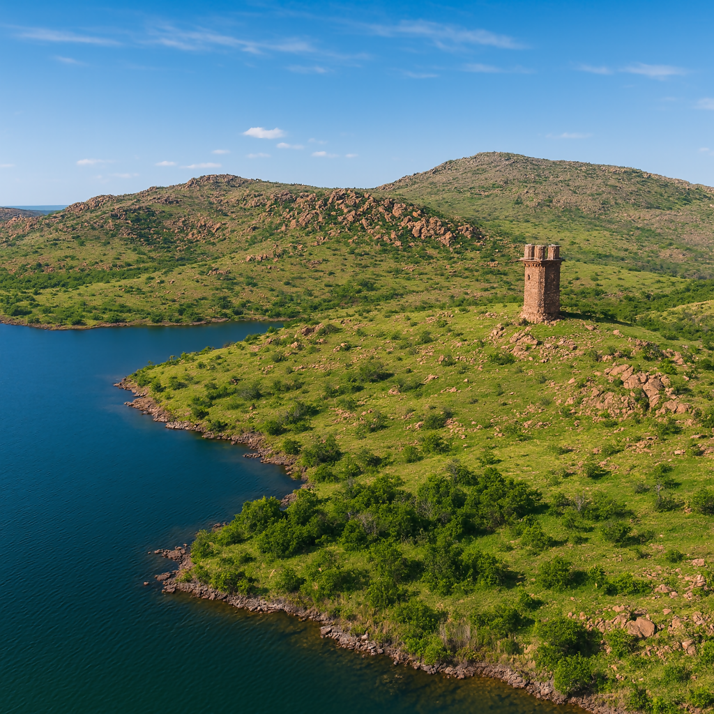 Jed Johnson Tower-Wichita Mountains National Wildlife Refuge - Oklahoma United States - Rendered - Digital File