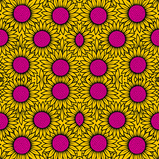 Floral and Botanical - Bold Pop-Art Sunflowers - Pattern - Digital File Digital My Custom Designs PDF