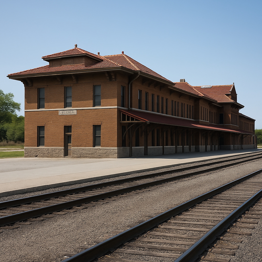 Historic Santa Fe Depot - Kansas United States - Rendered - Digital File Digital My Custom Designs PDF