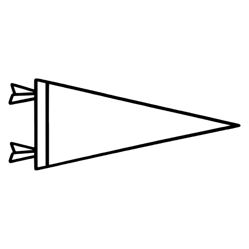 School Pennant Flag - Vector Graphics - Digital File