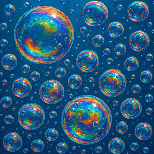 Water and Ocean - Liquid Rainbow Underwater Bubbles - Pattern - Digital File