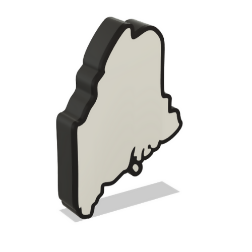 Maine Wall Lightbox - United States - 3D Print File - Digital File Digital My Custom Designs ZIP File