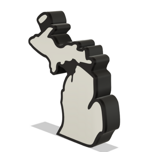 Michigan Wall Lightbox - United States - 3D Print File - Digital File Digital My Custom Designs