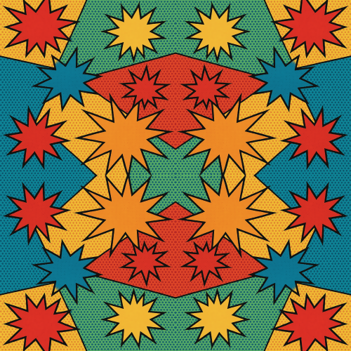 Vintage and Retro - Retro Comic Book Halftone Dots With Bright Bursts - Pattern - Digital File Digital My Custom Designs PDF