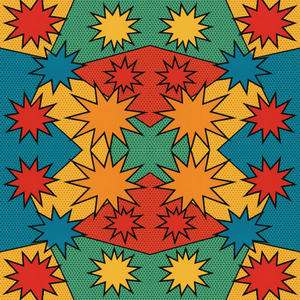 Vintage and Retro - Retro Comic Book Halftone Dots With Bright Bursts - Pattern - Digital File