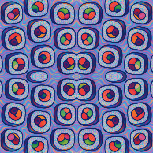 Food and Drinks - Abstract Sushi Rolls With Iridescent Rice Textures - Pattern - Digital File Digital My Custom Designs PDF