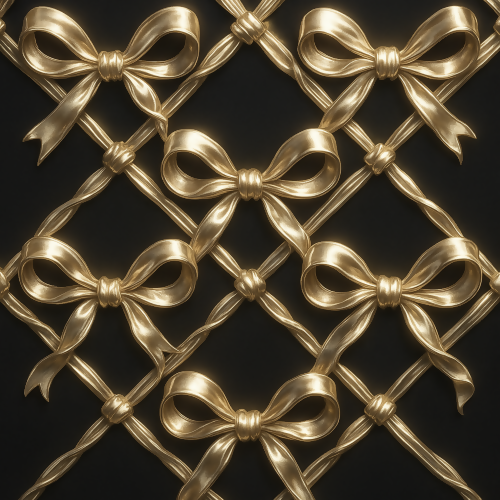 Luxury and Ornamental - Luxury Ribbon Knot Lattices In Glowing White Gold - Pattern - Digital File Digital My Custom Designs PDF
