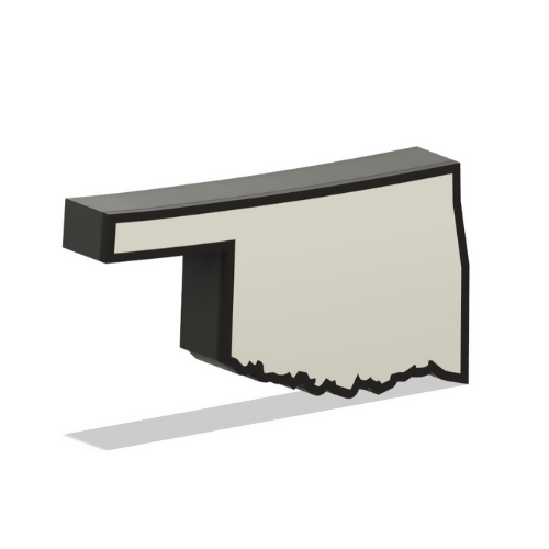 Oklahoma Wall Lightbox - United States - 3D Print File - Digital File Digital My Custom Designs