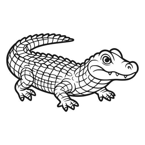 Crocodile Sketch - Digital File - XCS Friendly Digital My Custom Designs PDF