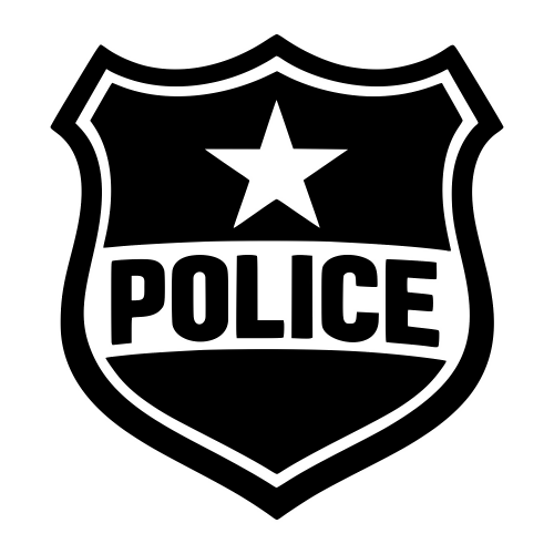 Police Shield Silhouette - Vector Graphics - Digital File Digital My Custom Designs PDF