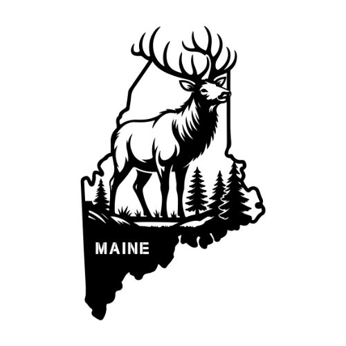 Maine - Wall / Home Decor - State Outline - United States - Digital File Digital My Custom Designs ZIP File