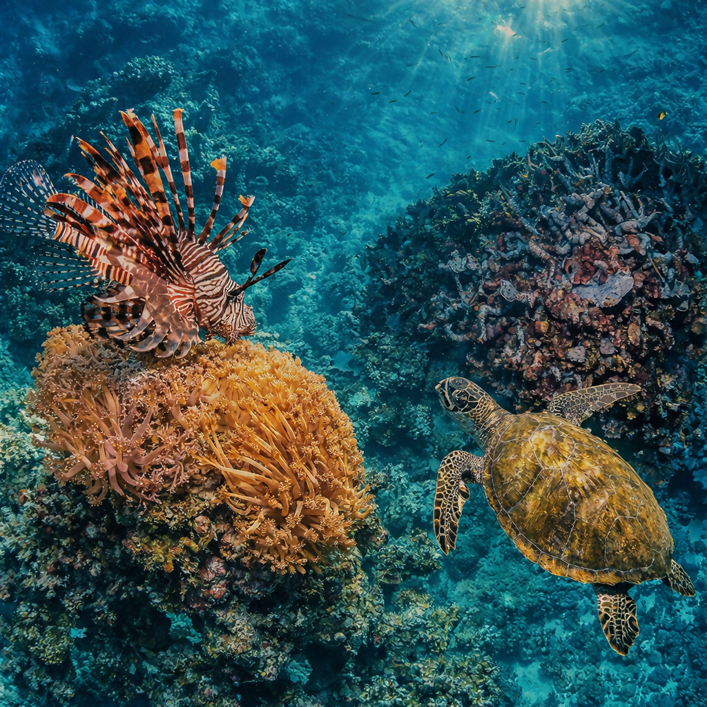 Marine Life Galore - Great Barrier Reef - Queensland - Australia - Rendered - Digital File Digital My Custom Designs PDF