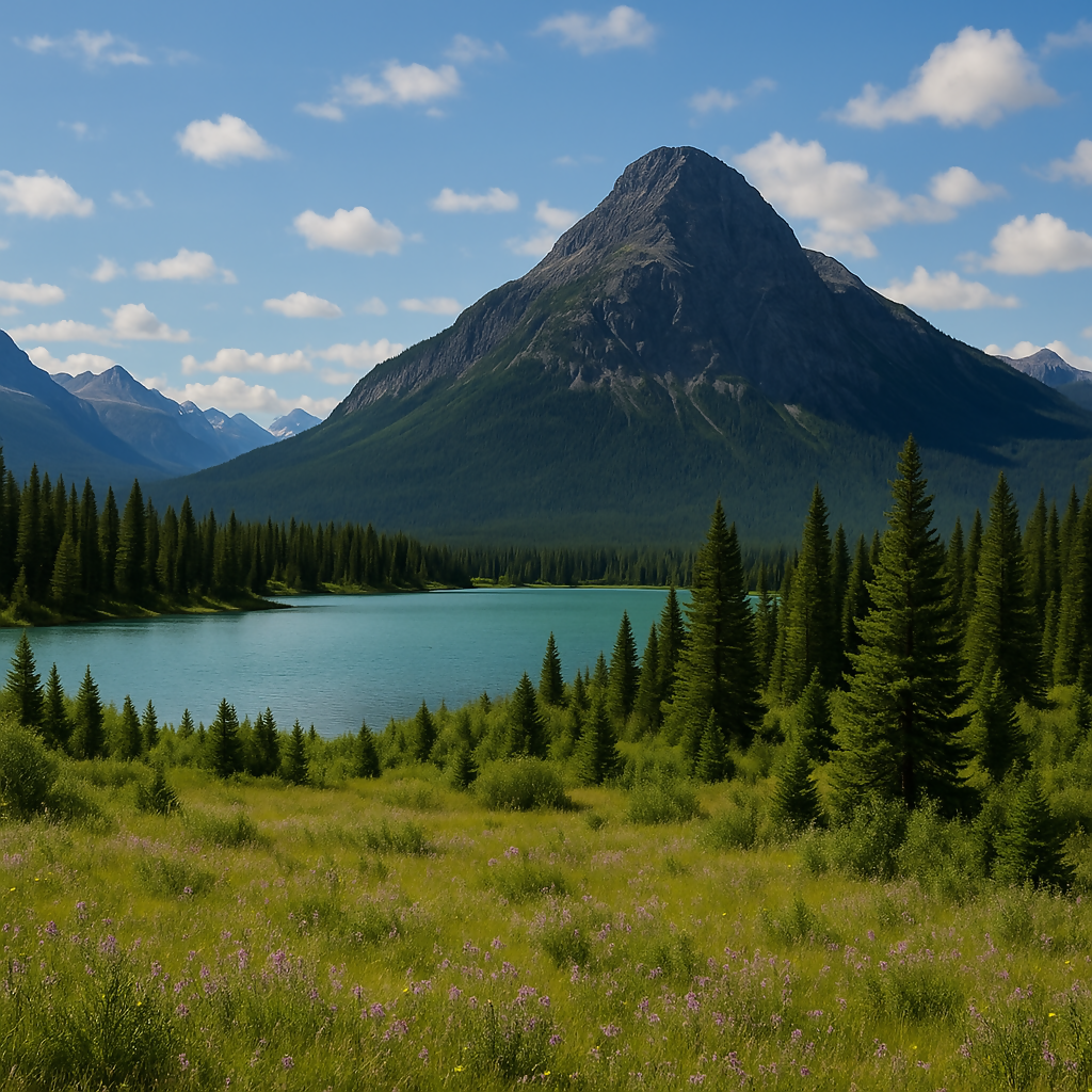 Athabasca River Valley - Jasper National Park - Alberta Canada- Rendered - Digital File Digital My Custom Designs PDF