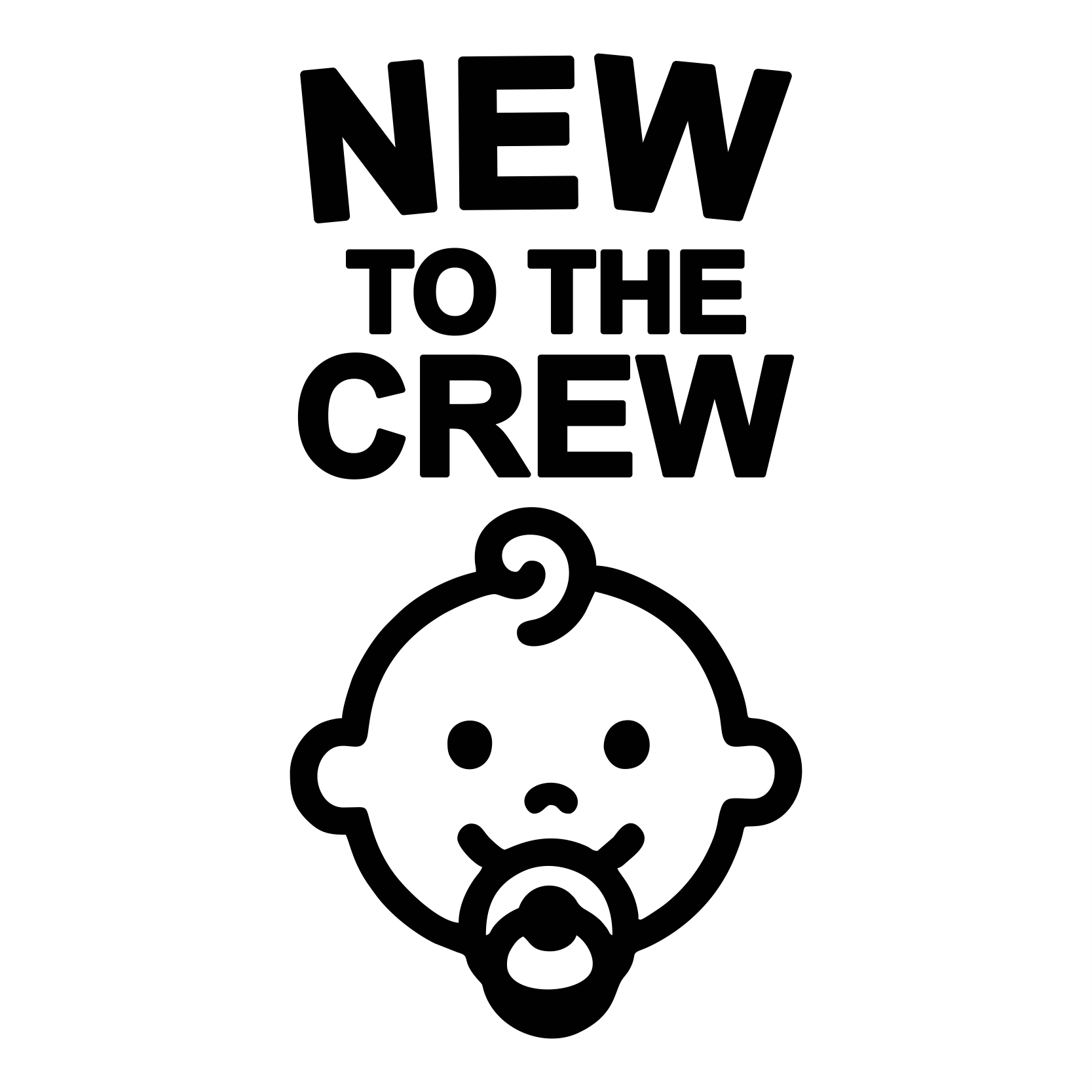 Funny New To The Crew - Digital File - XCS Friendly Tumbler My Custom Designs PNG