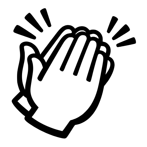 Applause Outline - Vector Graphics - Digital File Digital My Custom Designs PDF