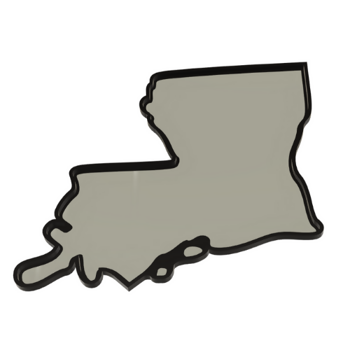 Louisiana Wall Lightbox - United States - 3D Print File - Digital File Digital My Custom Designs