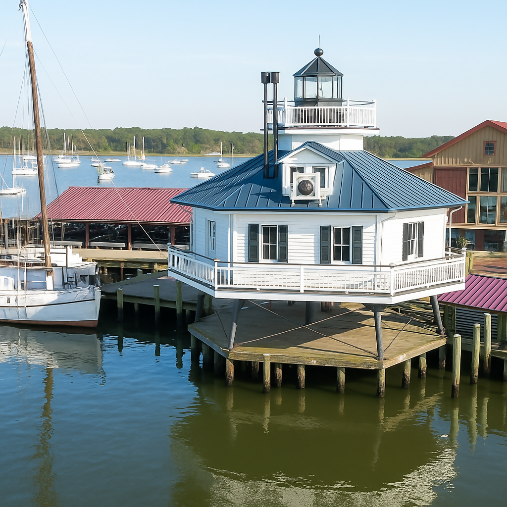 1879 Hooper Strait Lighthouse - Chesapeake Bay Maritime Museum - Maryland United States - Rendered - Digital File Digital My Custom Designs PDF