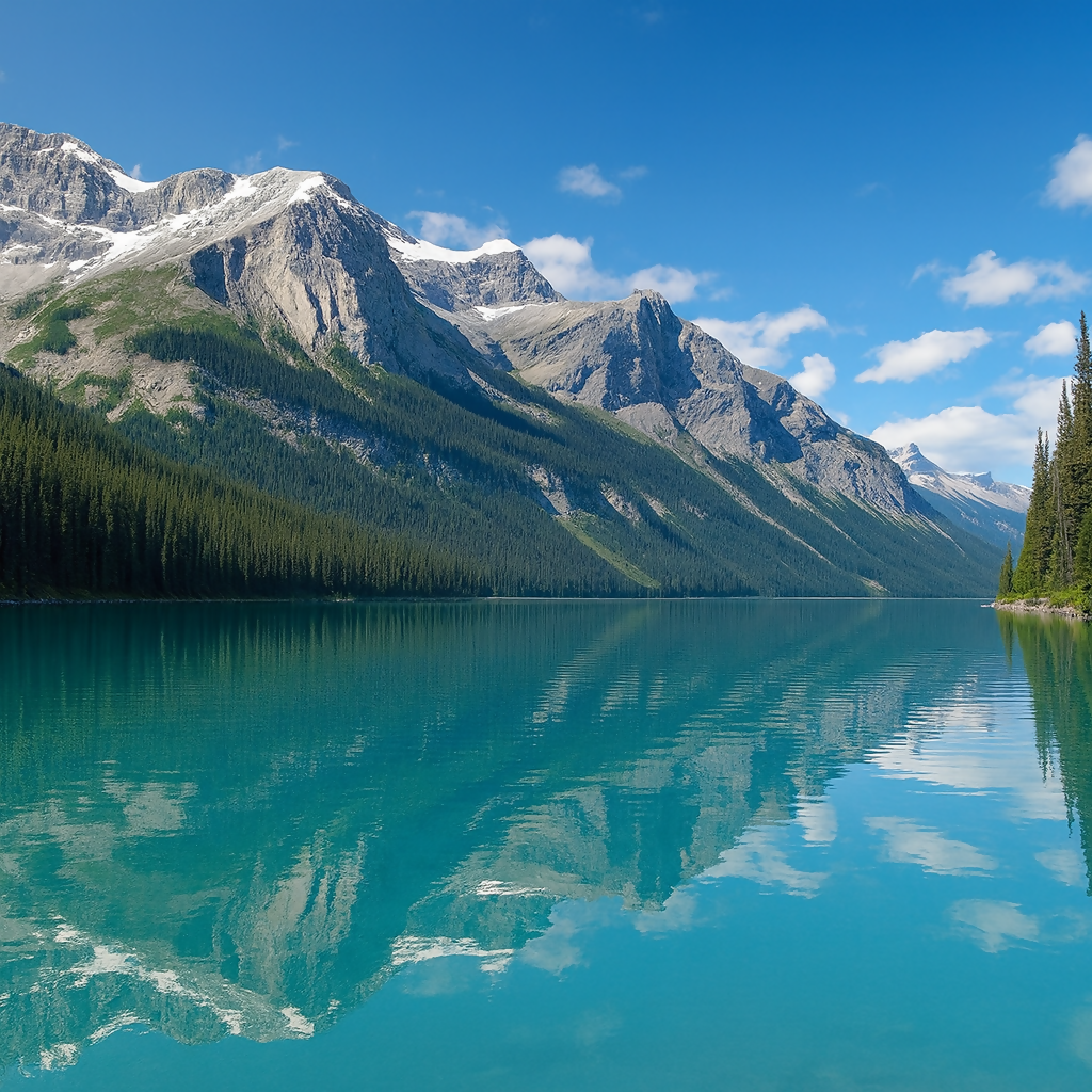 Maligne Lake - Jasper National Park - Alberta Canada - Rendered - Digital File Digital My Custom Designs PDF