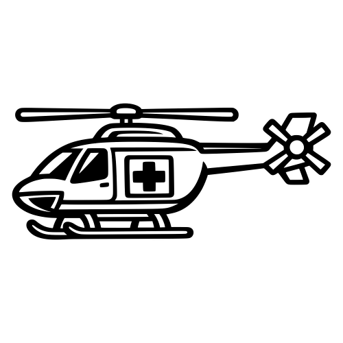 Medical Helicopter Silhouette - Vector Graphics - Digital File Digital My Custom Designs PDF
