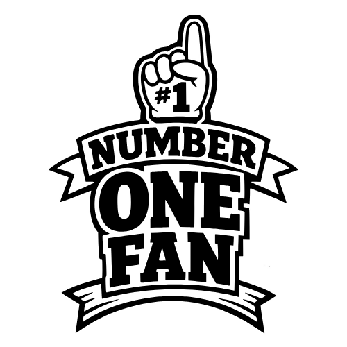 'Number One Fan' - Vector Graphics - Digital File