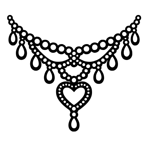Bride Necklace Sketch - Digital File - XCS Friendly Digital My Custom Designs PDF