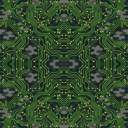 Industrial and Urban - Camouflage With Electric Circuit Highlights - Pattern - Digital File Digital My Custom Designs PDF