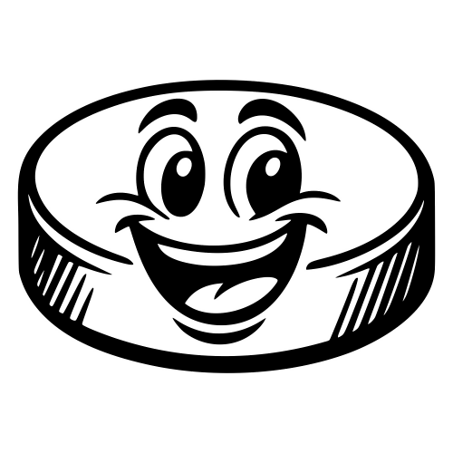 Cartoon Puck with Smile - Digital File - XCS Friendly Digital My Custom Designs PDF