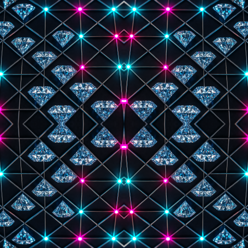Futuristic and Sci-Fi - Laser Cut Diamond Network With Neon Intersections - Pattern - Digital File Digital My Custom Designs PDF