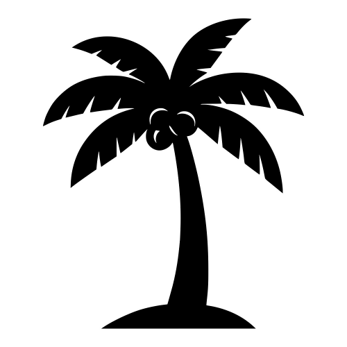 Palm Tree Silhouette -Vector Graphics - Digital File Digital My Custom Designs PDF