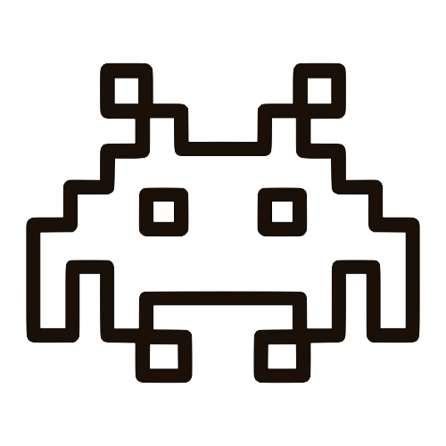 8-bit Alien Invader - Digital File - XCS Friendly Digital My Custom Designs PDF