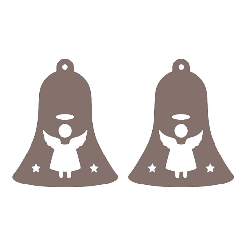 Angel Bell Cutout Earrings - Digital File Digital My Custom Designs SVG