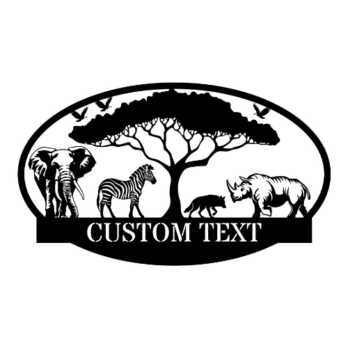 Safari Custom Text - Wall / Home Decor - Digital File Digital My Custom Designs ZIP File