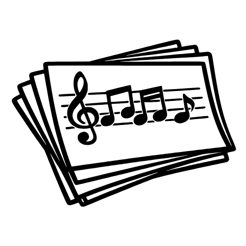 Sheet Music Stack - Vector Graphics - Digital File Digital My Custom Designs PDF
