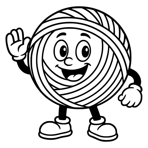 Cartoon Yarn Smiling - Digital File - XCS Friendly Digital My Custom Designs PDF