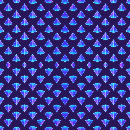 Technology and Digital - Digital Hologram Pyramids In Violet And Cyan - Pattern - Digital File Digital My Custom Designs PDF