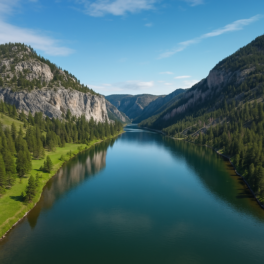 Gates of the Mountains - Montana United States - Rendered - Digital File Digital My Custom Designs PDF