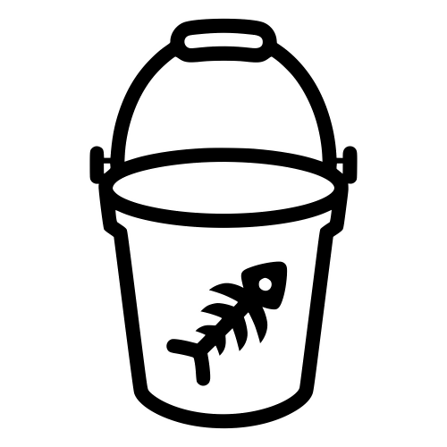 Bait Bucket Outline - Vector Graphics - Digital File Digital My Custom Designs PDF